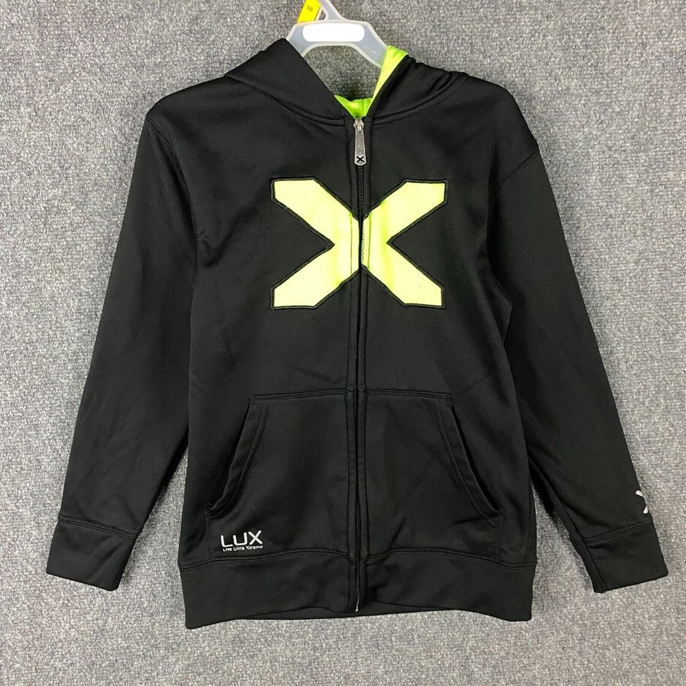 Lux Hoodie Small 8/10 Boys Full Zip 100% Polyester Kids S